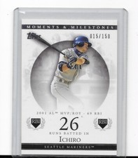 2007 Topps Moments and Milestones #10-26 Ichiro Suzuki RBI SP 015/150  Mariners