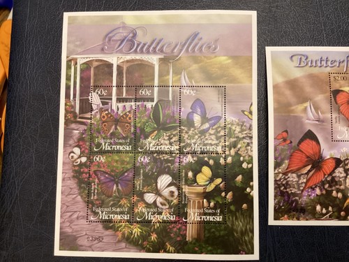 Hermoso Lote Mariposas Flores Insectos EE. UU. Micronesia 515-524 XF NH (A500) - Imagen 6 de 24