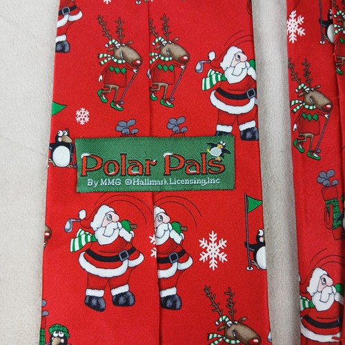 Hallmark Polar Pals 3.5x60 Mens Tie Xmas Christmas Silk - Picture 4 of 7