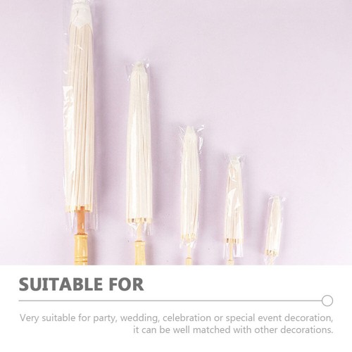  Paraguas de festival hágalo usted mismo papel en blanco dibujo niño escuela primaria - Imagen 5 de 12