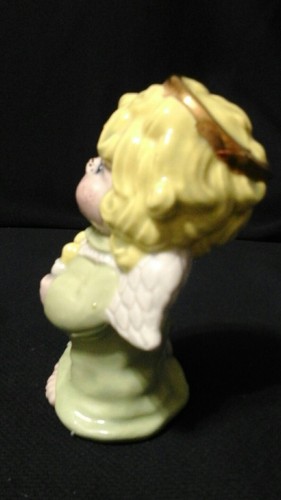 Figurenpaar Engel, Sommersprossengesicht Junge & Mädchen mit Kerzen - Bild 5 von 10