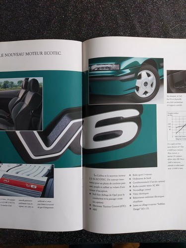OPEL CALIBRA , CATALOGUE, BROCHURE, PROSPEKT FOLDER, 09/1993, french 36p - Bild 4 von 9