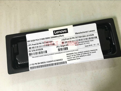 NEW Lenovo / IBM 01DE974 7X77A01304 32GB 2Rx4 DDR4 PC4-2666V - Picture 2 of 2