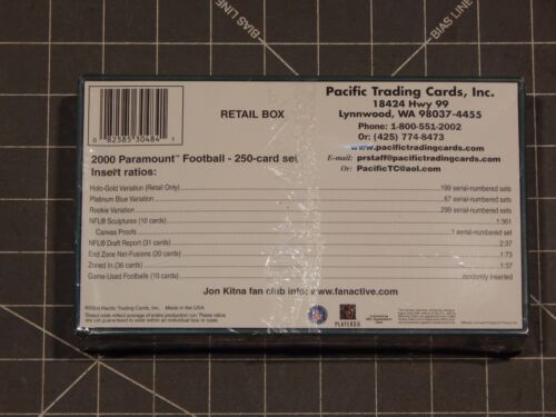 Sealed 2000 Pacific Paramount Football Retail Box NFL Tom Brady Rookie? Hologold - Picture 2 of 3