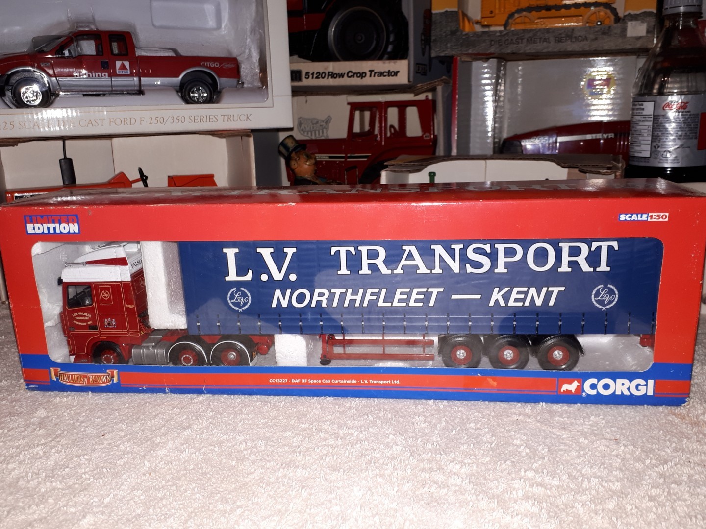 Camión y trailer Daf Xf Xf Xf espacio Cab Curtainside L.V. transporte Ltd Corgi 1 50 8505b1 Camión y trailer Daf Xf Xf Xf espacio Cab Curtainside L.V. transporte Ltd Corgi 1 50 8505b1