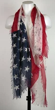 Sonoma Goods For Life American Flag Oversized Scarf - Lightweight Polyester 