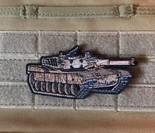 M1 Abrams Army Main Battle Tank Tactical Patch Hook Loop Backing