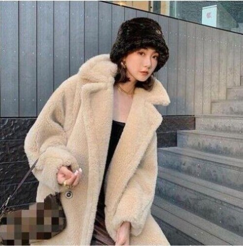 Damen Winter Kunstfell Warm Mantel Langarm Mantel Oberbekleidung Locker Dick Oversize - Bild 17 von 20