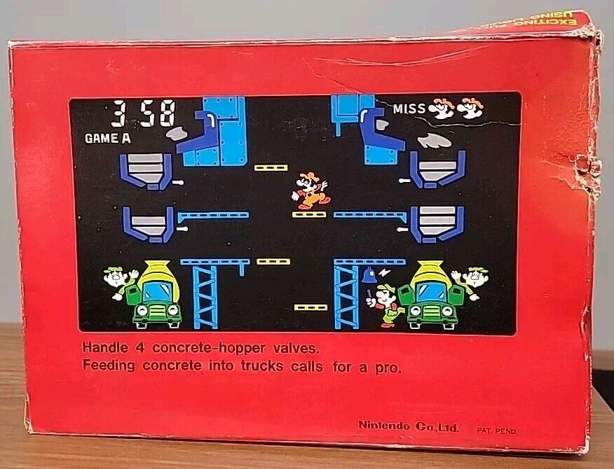 Vtg 1983 Nintendo Mario's Cement Factory Game & Watch