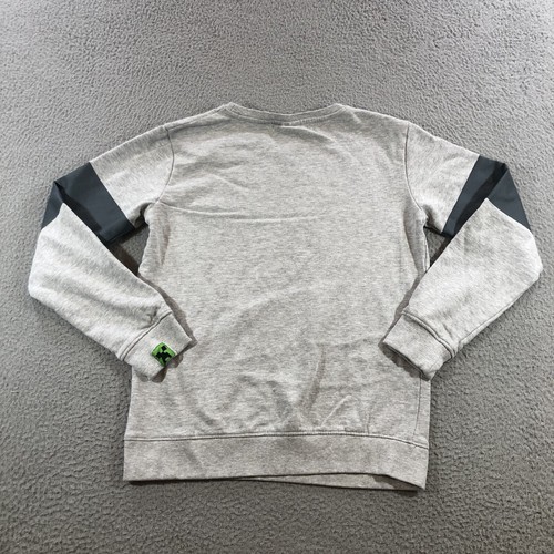 Mindcraft Sweatshirt Kids 158 / 164 Gray Graphic Print Game - Picture 12 of 16