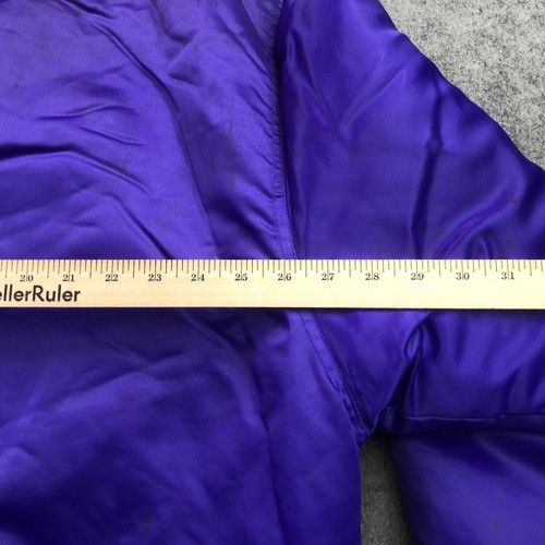 Vintage PHAT FARM Jacket Mens 2XL Purple Satin Bomber Varsity Embroidered* - Picture 12 of 16