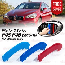 M-sport 10 Slat Kidney Grill 3 Color Cover Clip For Bmw 2 Series F45 F46 2015-18