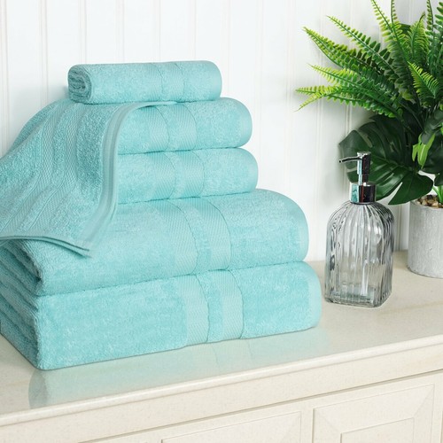 500 GSM Egyptian Cotton Towel Set of 6, Soft Quick-Dry Hand, Face & Bath Towels - Picture 7 of 40