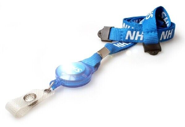NHS Lanyard with Retractable Reel with optional matching ID Card Holder NHS Lanyard with Retractable Reel with optional matching ID Card Holder