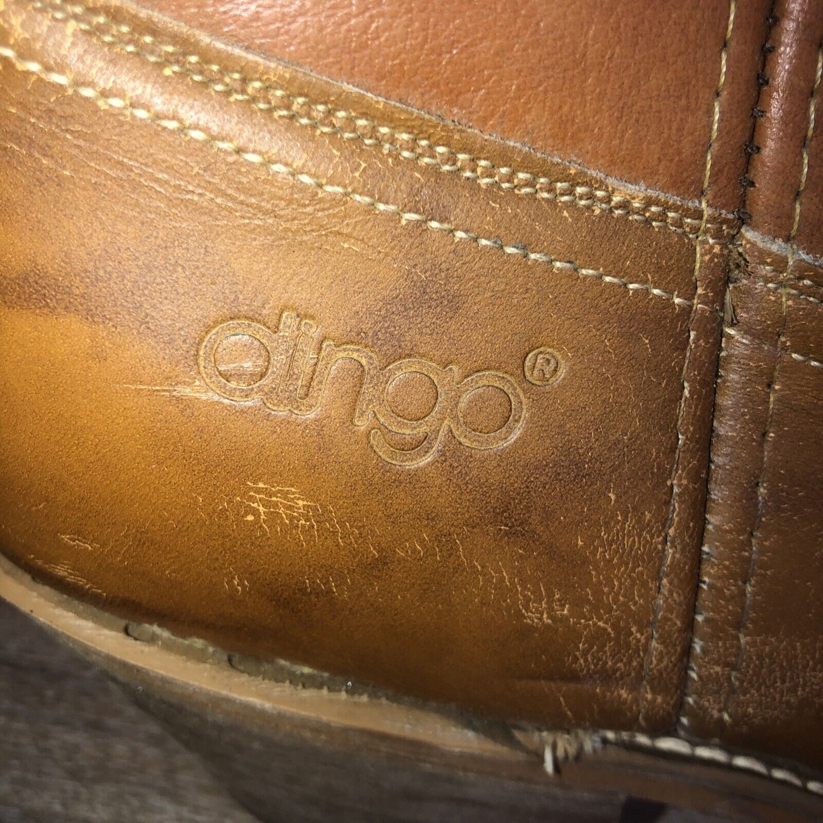 Dingo Acme Brown Cowboy Boots 5907 Size 11D - image 5