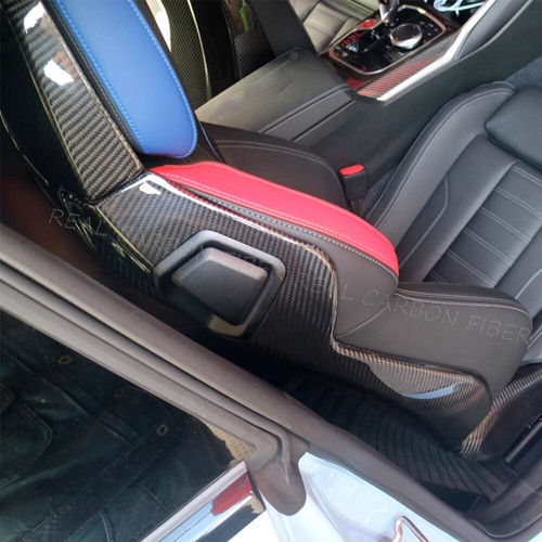 Dry Carbon Fiber Seat Back Cover Trim Shells For BMW G80 G82 G83 M3 M4 2021-2025 - Bild 8 von 15