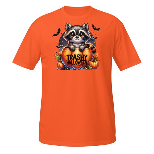 Trashy Halloween Raccoon T-Shirt | Cute Pumpkin Design | Funny Fall Animal Tee - Picture 8 of 33