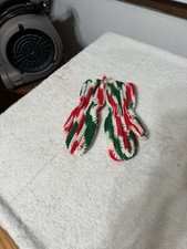 Handmade Crochet Children  s Mittens 8  Long Warm Christmas Snow Fun