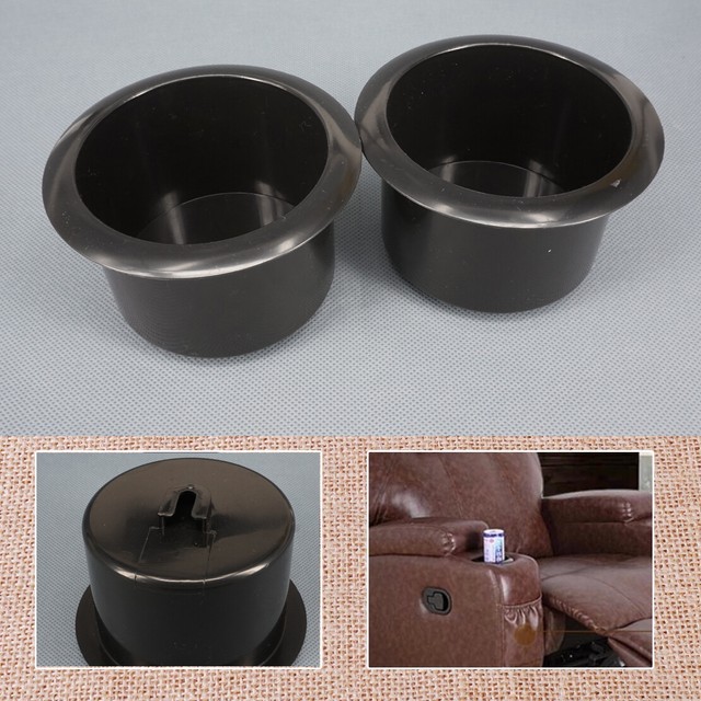 2x Black Replacement fit for Sofa Couch Poker Tables Boats Insert Cup Holder 2x Black Replacement fit for Sofa Couch Poker Tables Boats Insert Cup Holder
