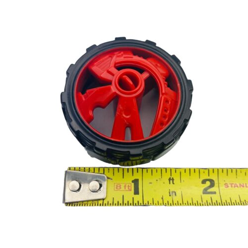 4 Knex Reifen Kunststoff 1-5/8" rot/schwarz massiv (einteilig) - K'nex Teile - Bild 3 von 3