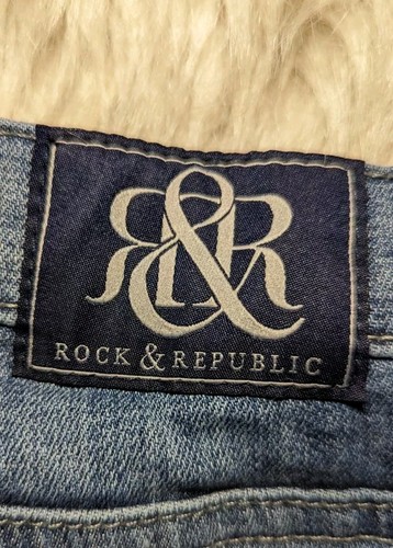 ROCK & REPUBLIC Stinger Cutoff Jean Shorts Womens Size 8 Stretch Blue Denim - Picture 5 of 13