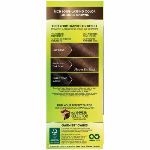 Garnier Nutrisse Nourishing Hair Color Creme 43 Dark Golden Brown 1ct Pack of 3 - Picture 5 of 9