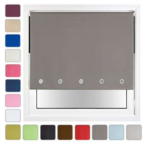 Blackout Roller Blind with Metal Fittings & Round Eyelets Custom Made Blinds - Picture 8 of 43