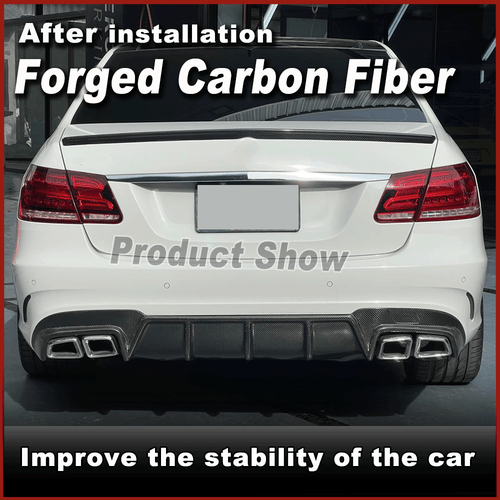 For Mercedes Benz E Class W212 E63 AMG 2013-16 Forge Carbon Rear Bumper Diffuser - Picture 2 of 14