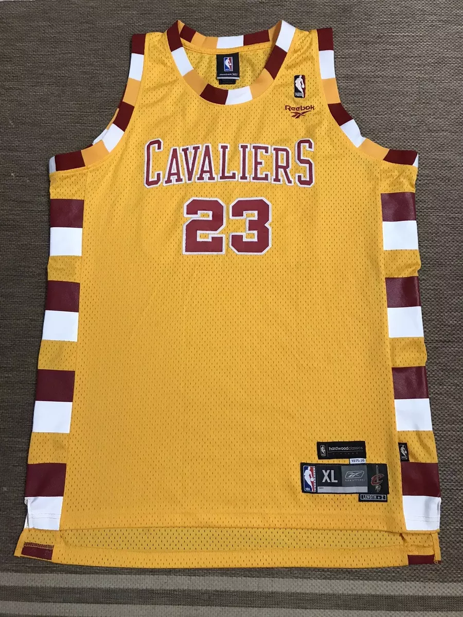 1975-76 CLEVELAND CAVALIERS JAMES #23 REEBOK HARDWOOD CLASSICS JERSEY  (HOME) XXL