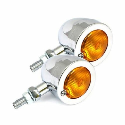 Frecce Moto Bullet Cromate Omologate Cafe Racer Harley Honda Suzuki Triumph Bmw - Foto 2 di 7