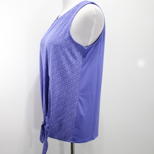 Camiseta sin mangas Banana Republic Factory para mujer S azul lunares círculos elásticos - Imagen 4 de 7