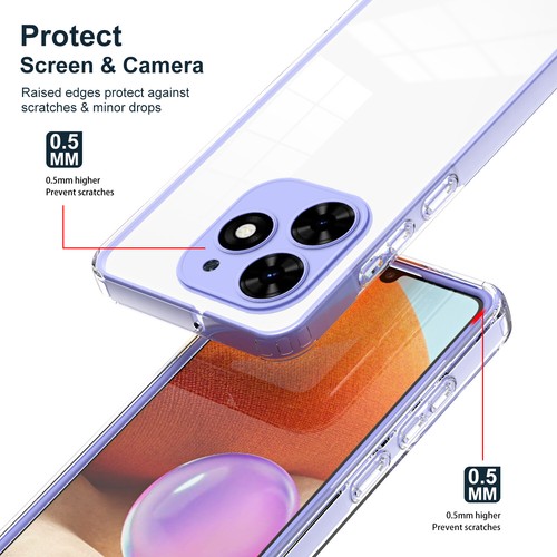 Funda blanda de cristal transparente para parachoques híbrida a prueba de golpes para Tecno Spark Go 2024 - Imagen 5 de 25