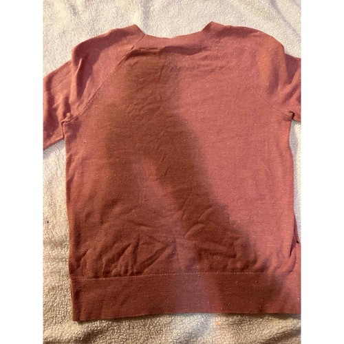 Loft Outlet Sweater Women's M Red Crew Neck Raglan Sleeve Pullover Ribbed Hem - Picture 4 of 4