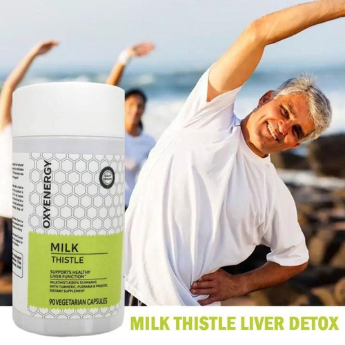 90Pcs Oxyenergy Milk Thistle Extract Vegan Capsules For Liver Function Strength - Bild 3 von 11