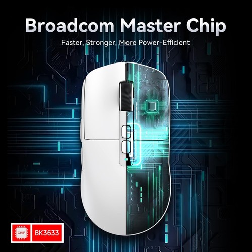 ATTACK SHARK X6 49g SUPERLIGHT BT/2.4G Wireless/Wired Mouse PixArt PAW3395Sensor - Afbeelding 8 van 73