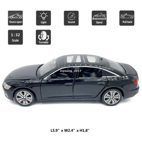 1:32 2022 Audi A6L Model Car Diecast Toy Cars Boys Toys for Kids Gifts Black - Picture 2 of 12