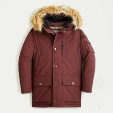 NWT 398 JCrew Men's Nordic Parka w/ Eco-Friendly PrimaLoft  XL Dark Wine AD603