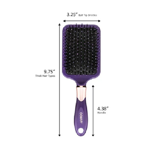 Conair velvet touch top paddle hair brush
