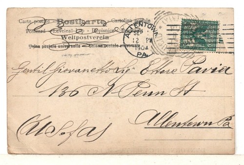 1904 UDB PC: Surroundings of Caserta, Italy - S. Leucio - Setificio - w/Stamp - Picture 2 of 2