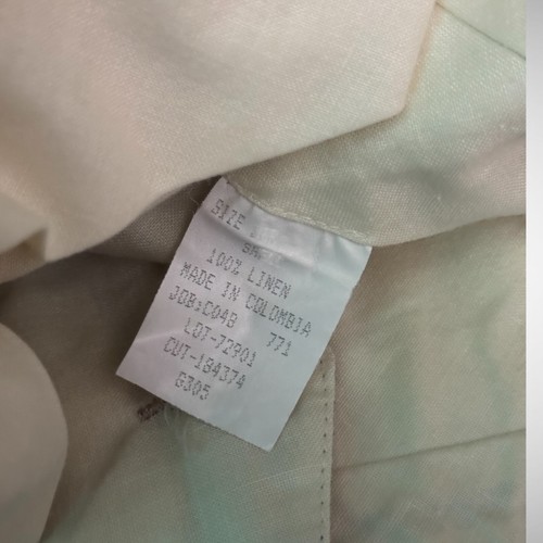 Brooks Brother Pants Mens 38R Linen beige Pre Owned 1818 - Picture 4 of 9