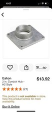 Eaton DS200H2CS 2" Conduit Hub Type H2 NEW