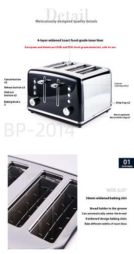Four-slice Toaster, Retro Toaster, Small Multi-functional Breakfast Toaster - Picture 7 of 17