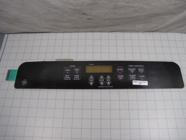 Ge 164d3260p003 Oven Control Panel Membrane 164d4685p001 20 X 3 1 2 Ge Truetemp Oven Control Panel Membrane 164d4685p001 20 X 3 1 2