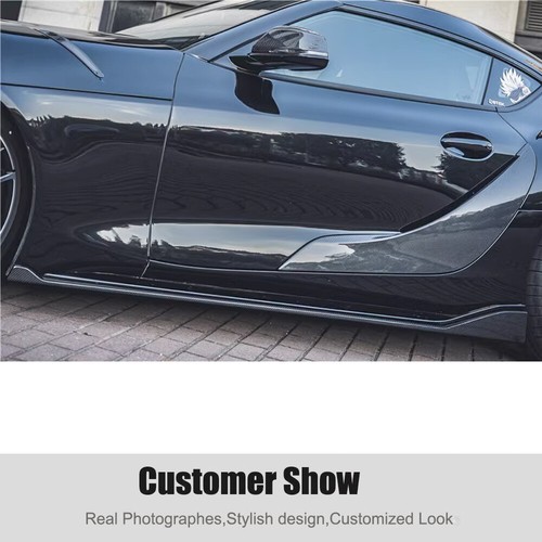 For Toyota Supra GR A90 2019-2024 Carbon Fiber Side Skirt Extension Lip Spoiler - Picture 10 of 15