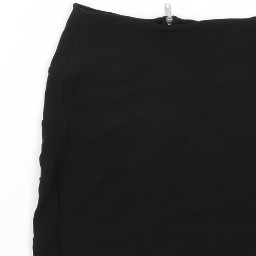 Quiz Womens Black Polyester Blend A-Line Skirt Size 10 - Picture 11 of 12