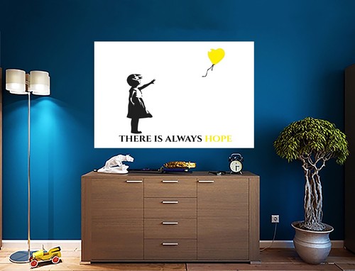 Quote There is Always Hope Banksy Prints for Living Room Wall Art Pictures Decor - Picture 33 of 49