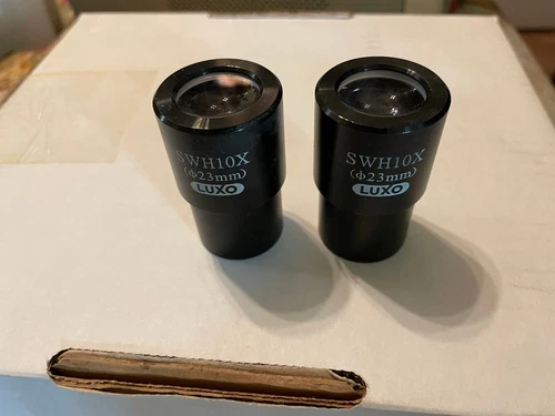 Pair of SWH10X Super Widefield Microscope Eyepieces LUXO in excellent condition.