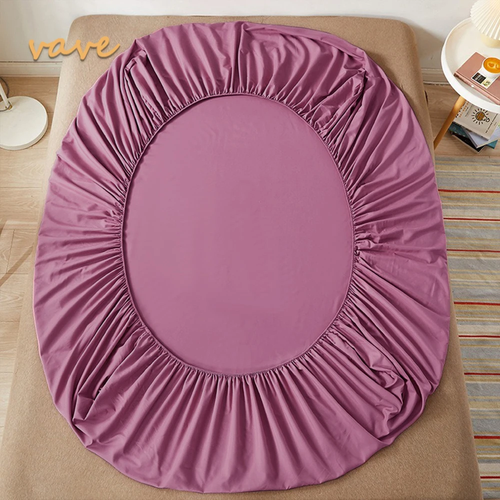 100% Cotton Fitted Bed Sheet with Elastic Band Solid Color Anti-Slip Adjustable - Picture 15 of 24