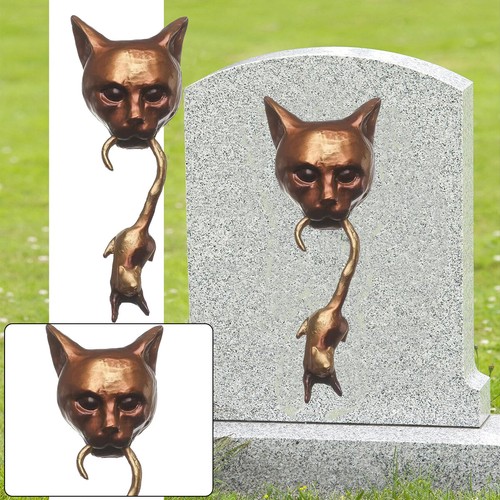 Cat and Mouse Door Knocker or Wall Resin Ornaments Wall Hanging Rusty Cast Iron - Picture 4 of 9