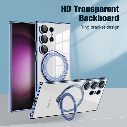 For Samsung S24 S23 S22 Ultra A13 A15 A53 Luxury Magnetic Ring Holder Stand Case - Picture 2 of 15